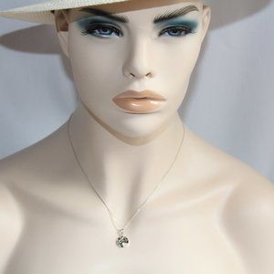 Sterling Silver “Sister Saying” Crystal Necklace